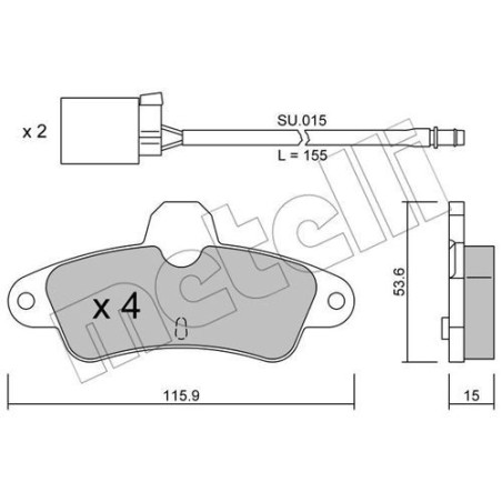 METELLI 22-0143-0K Brake Pads Set