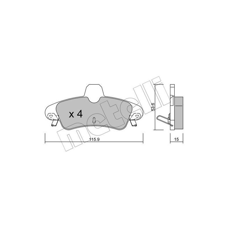 METELLI 22-0143-1 Brake Pads Set Rear for