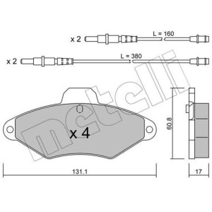 METELLI 22-0144-0 Pastiglie freno