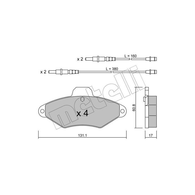 METELLI 22-0144-0 Pastiglie freno