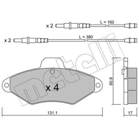 METELLI 22-0144-0 Brzdové platničky