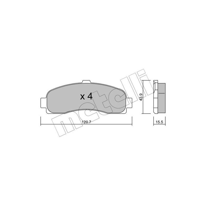 METELLI 22-0145-0 Brzdové destičky Přední pro