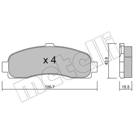 METELLI 22-0145-0 Pastillas de freno Delantero para