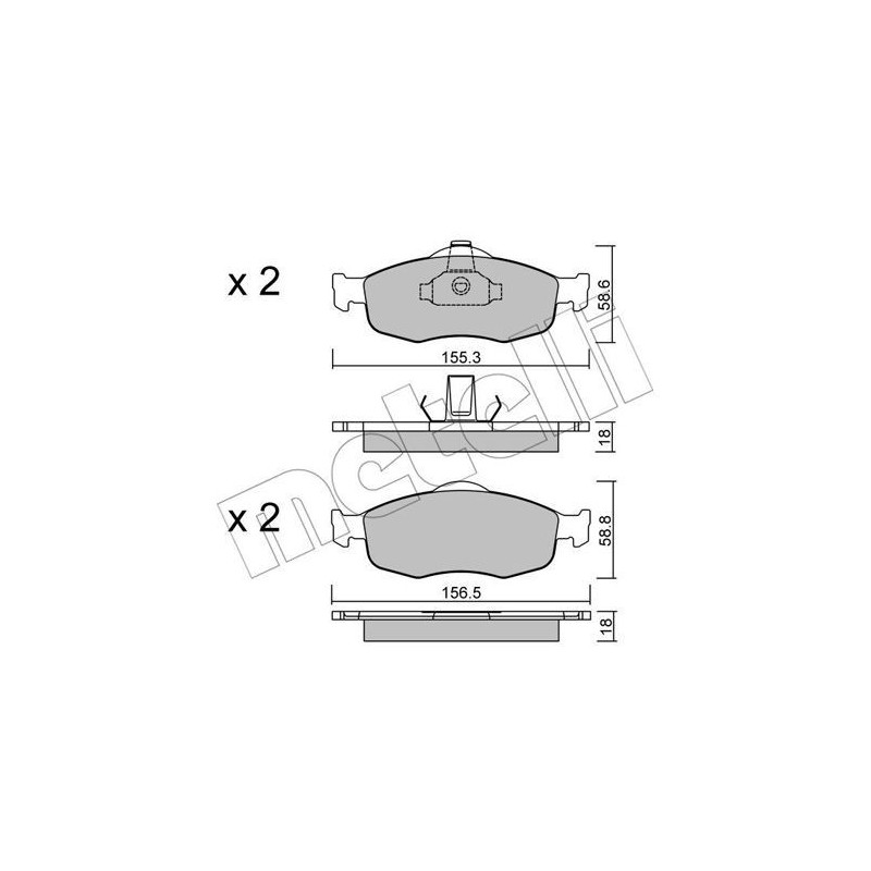 METELLI 22-0146-0 Brake Pads Set Front for