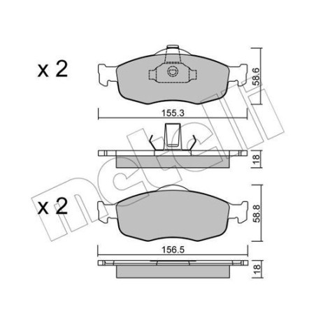 METELLI 22-0146-0 Bremsbeläge Vorne für