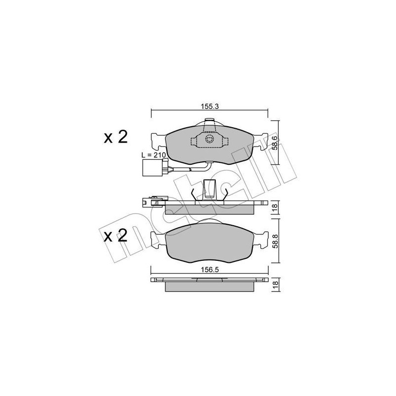 METELLI 22-0146-1 Pastiglie freno