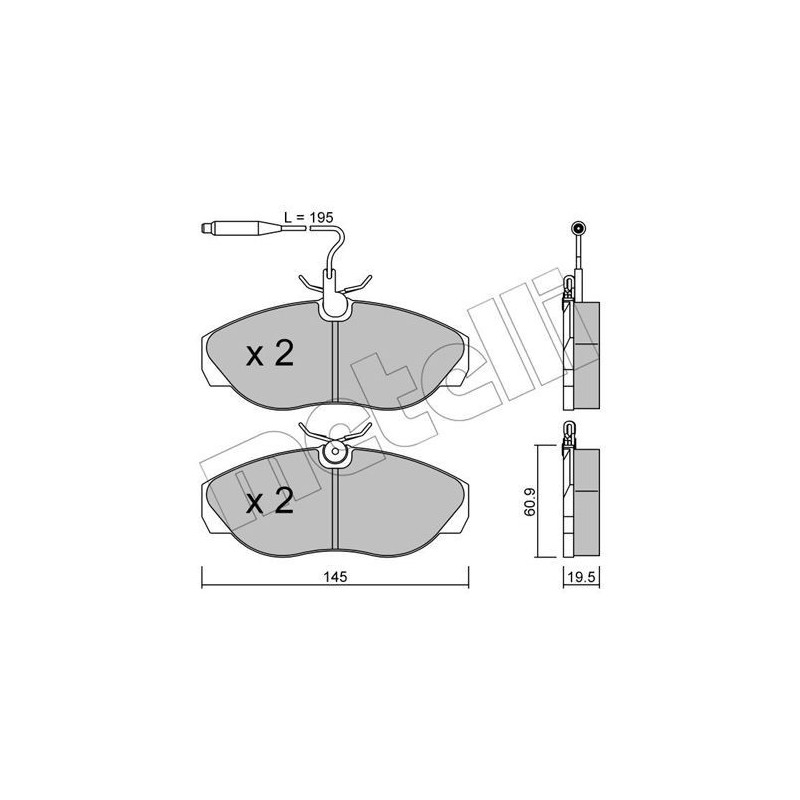 METELLI 22-0154-0 Pastillas de freno