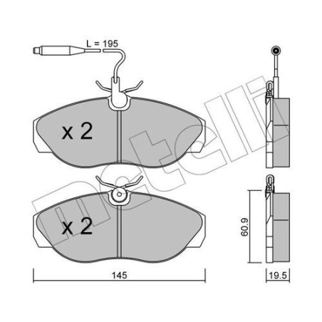 METELLI 22-0154-0 Brzdové platničky