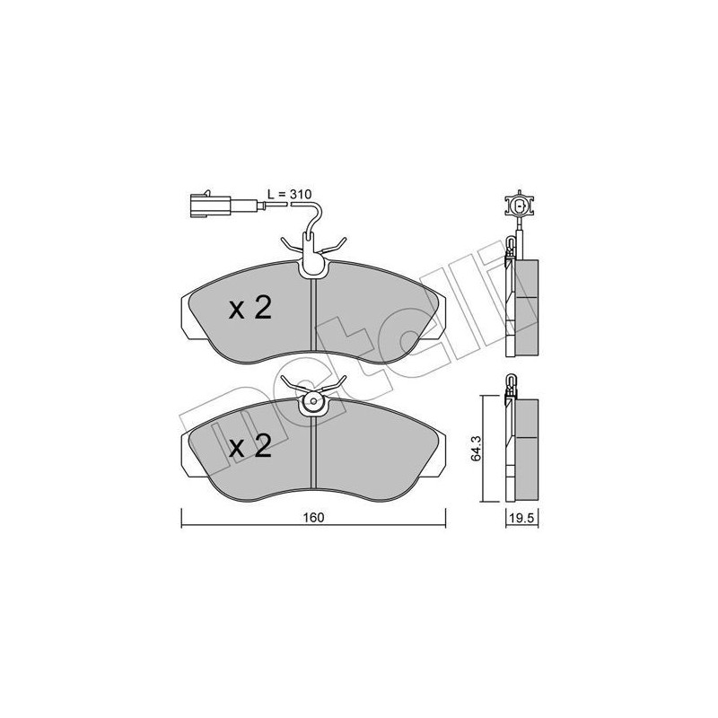 METELLI 22-0155-1 Bremsbeläge