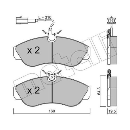 METELLI 22-0155-1 Plaquettes de frein