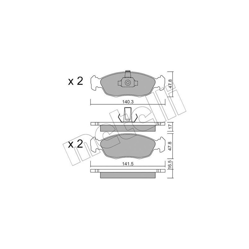 METELLI 22-0156-1 Klocki hamulcowe