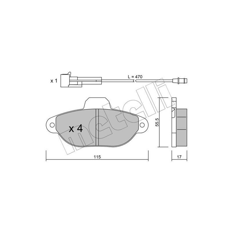 METELLI 22-0159-0 Pastillas de freno Delantero para