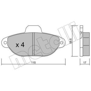 METELLI 22-0159-1 Bremsbeläge