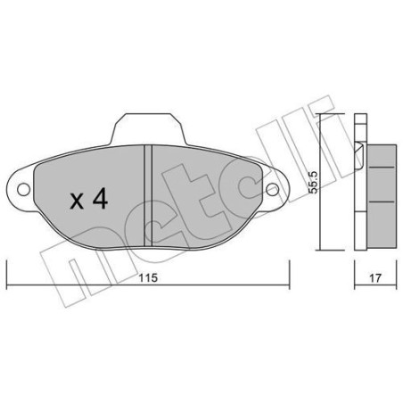 METELLI 22-0159-1 Brzdové destičky