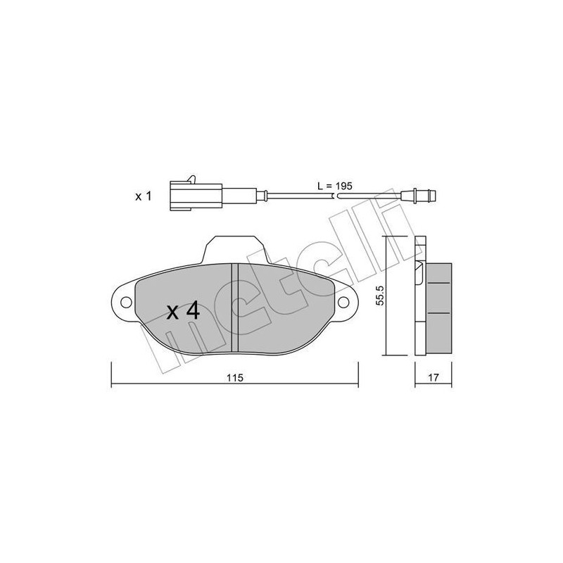 METELLI 22-0159-2 Pastiglie freno Anteriore per