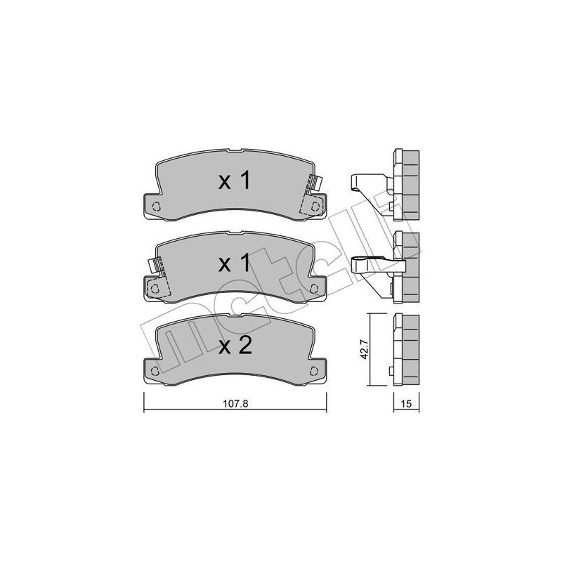METELLI 22-0161-0 Bremsbeläge Hinten für