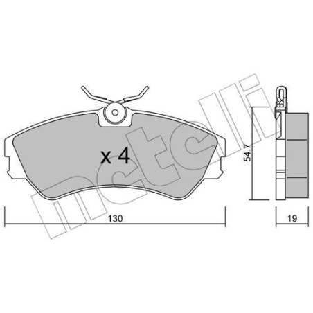 METELLI 22-0162-0 Plaquettes de frein Avant pour