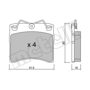 METELLI 22-0163-0 Plaquettes de frein
