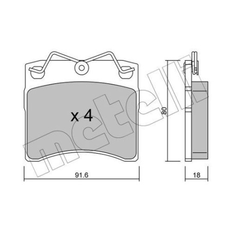 METELLI 22-0163-0 Brake Pads Set