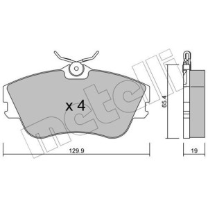 METELLI 22-0164-0 Brzdové platničky