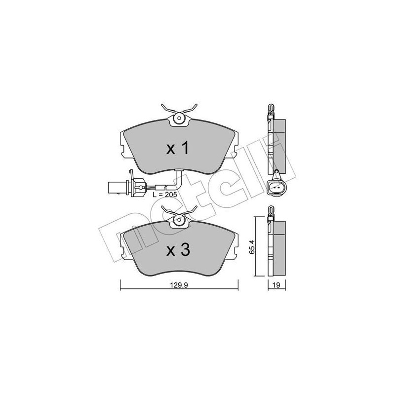 METELLI 22-0164-1 Bremsbeläge Vorne für