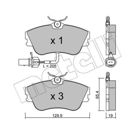 METELLI 22-0164-1 Brake Pads Set Front for