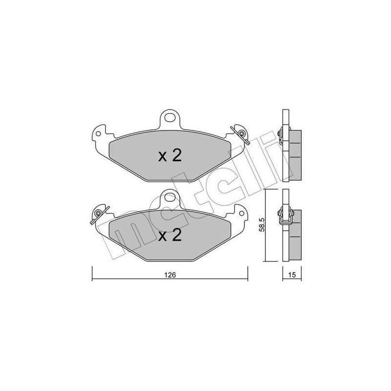 METELLI 22-0165-0 Brzdové platničky