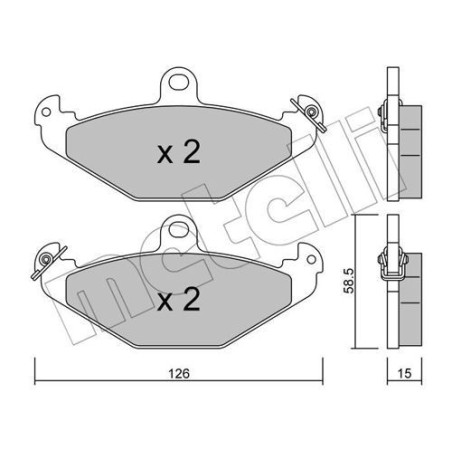 METELLI 22-0165-0 Klocki hamulcowe