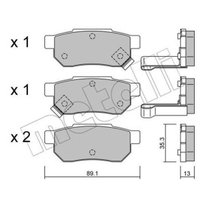 METELLI 22-0170-1 Pastillas de freno Trasero para
