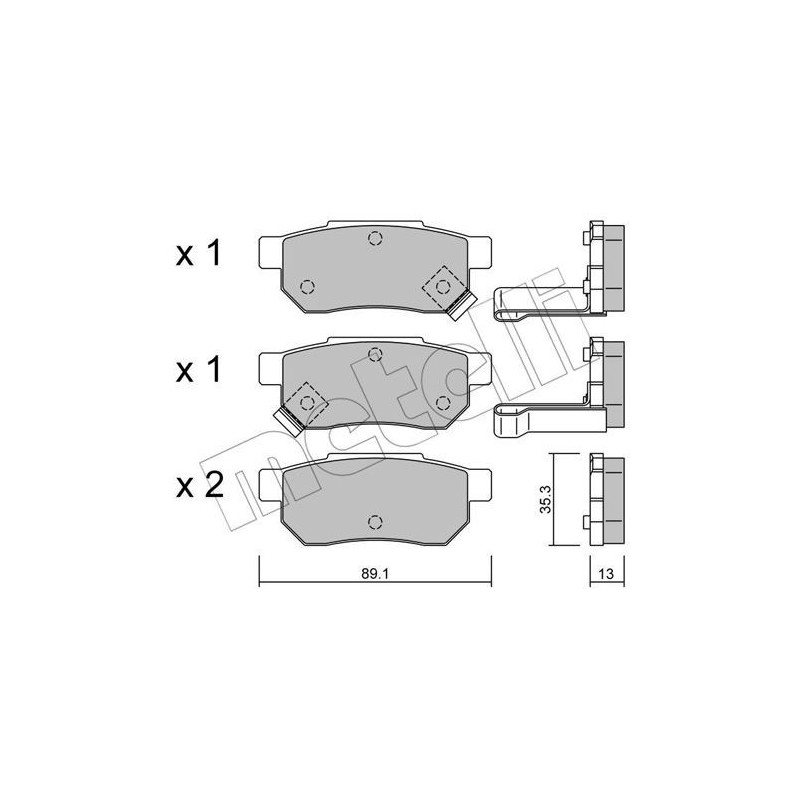 METELLI 22-0170-1 Brake Pads Set Rear for