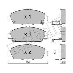 METELLI 22-0172-0 Pastiglie freno