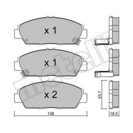 METELLI 22-0172-0 Brzdové destičky
