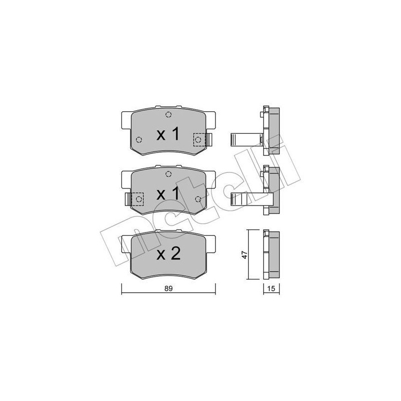 METELLI 22-0173-0 Brake Pads Set