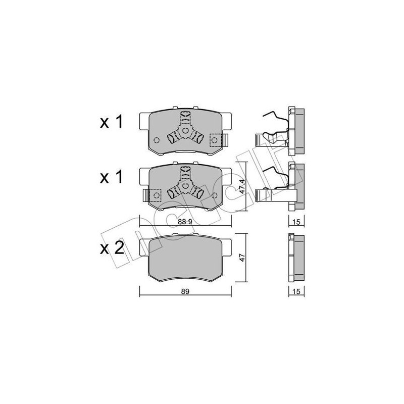 METELLI 22-0173-1 Brake Pads Set