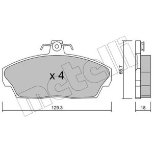 METELLI 22-0174-1 Brake Pads Set
