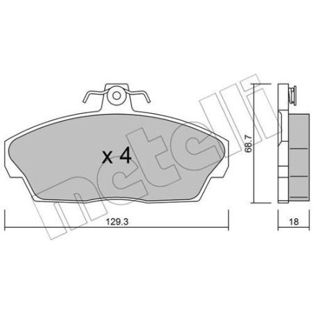 METELLI 22-0174-1 Brzdové platničky