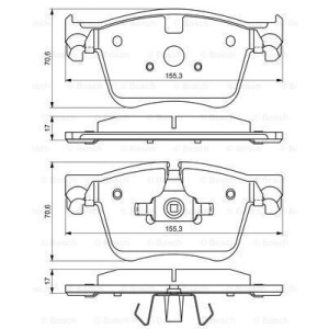 Pastiglie freno Anteriore per Citroen C4 Peugeot 308 BOSCH 0 986 494 696
