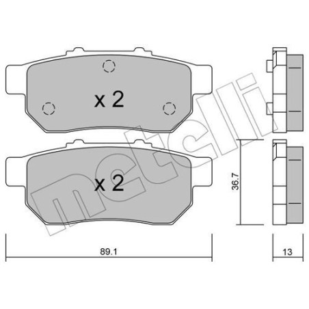 METELLI 22-0176-0 Brzdové platničky
