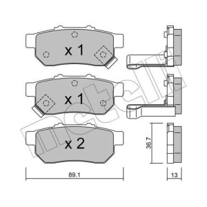 METELLI 22-0176-1 Brake Pads Set