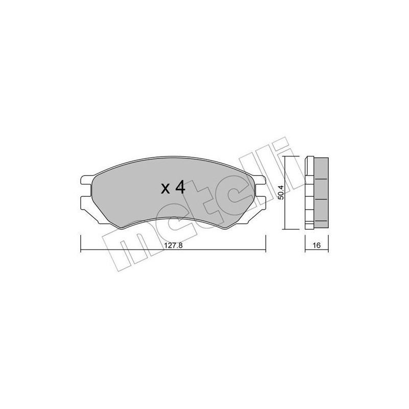 METELLI 22-0179-0 Pastiglie freno Anteriore per