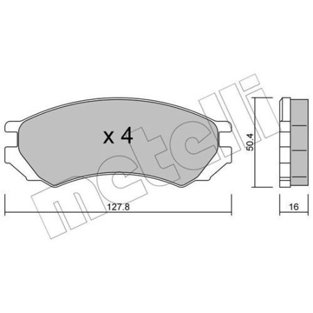 METELLI 22-0179-0 Pastillas de freno Delantero para