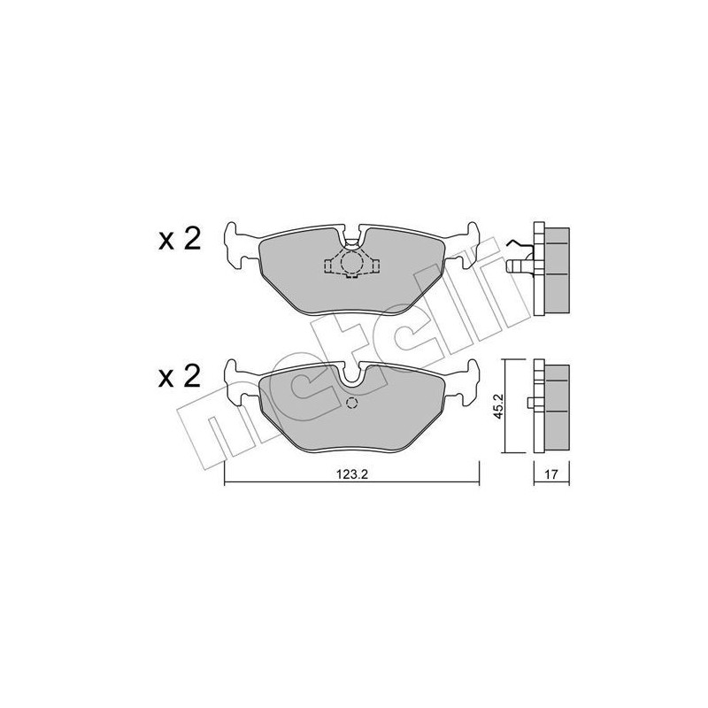METELLI 22-0180-0 Plaquettes de frein