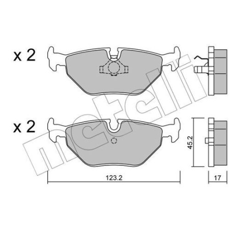METELLI 22-0180-0 Plaquettes de frein