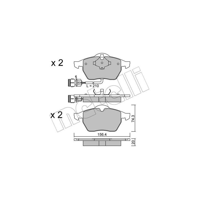 METELLI 22-0181-0 Klocki hamulcowe