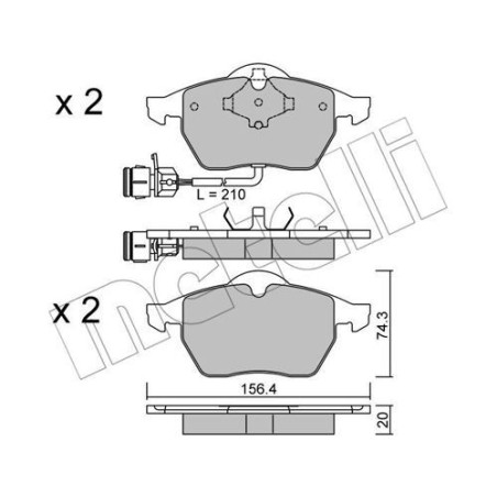METELLI 22-0181-0 Brake Pads Set