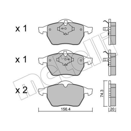 METELLI 22-0181-1 Pastiglie freno