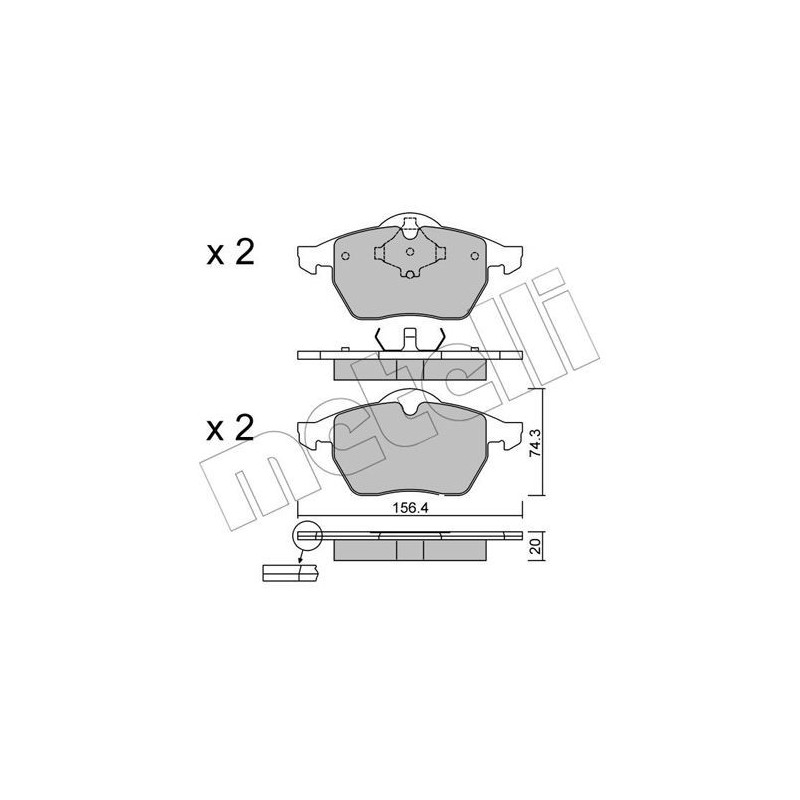 METELLI 22-0181-2 Klocki hamulcowe
