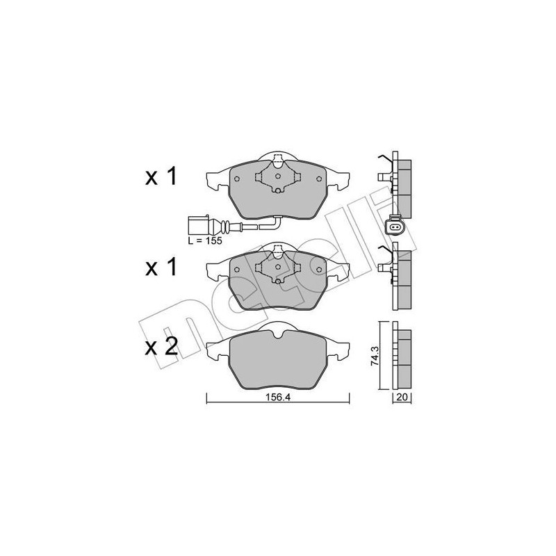 METELLI 22-0181-4 Brake Pads Set Front for