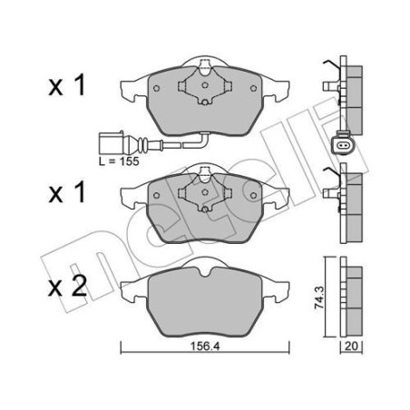 METELLI 22-0181-4 Pastillas de freno Delantero para