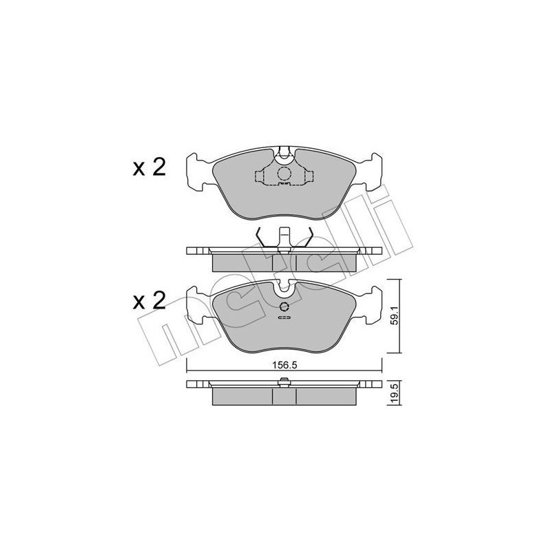 METELLI 22-0182-0 Bremsbeläge Vorne für